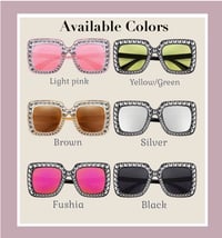 Image 3 of Bling square shape sunglasses 