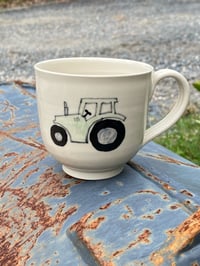 Image 4 of Tractor Decorated Stoneware Mug