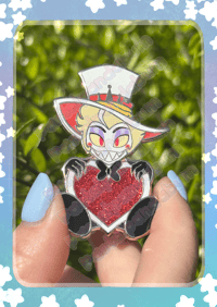 Hazbin Hotel - Lucifer heart Enamel Pin badge