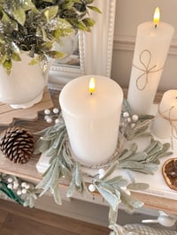 Image 1 of SALE! Mini Mistletoe Wreath/Candle Ring