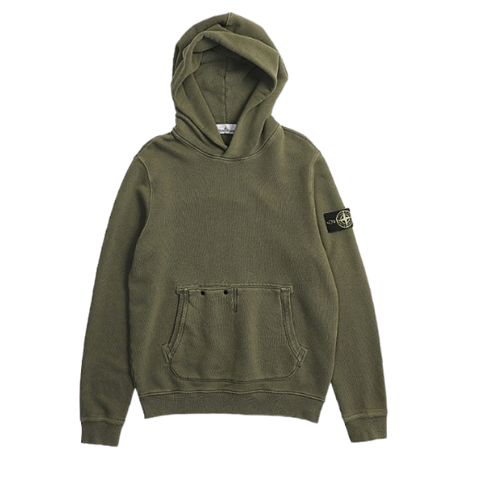 Image of STONE ISLAND 61041 ORGANIC COTTON DIAGONAL FLEECE 'OLD' EFFECT 