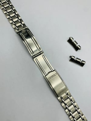 Image of 19mm Rare Seiko curved lugs stainless steel gents watch strap,New.(MU-19)