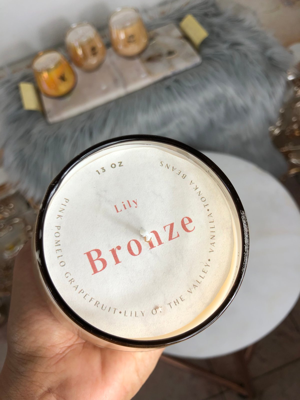 Image of Lily Bronze Candle 