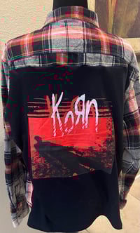 Vintage Black/White/Red/Blue Flannel Shirt Korn