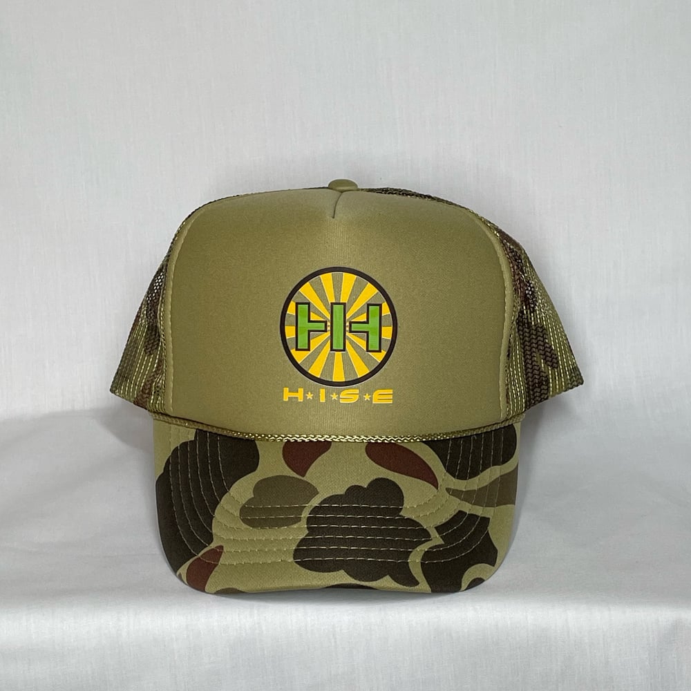 Image of H*I*S*E camo trucker hat 
