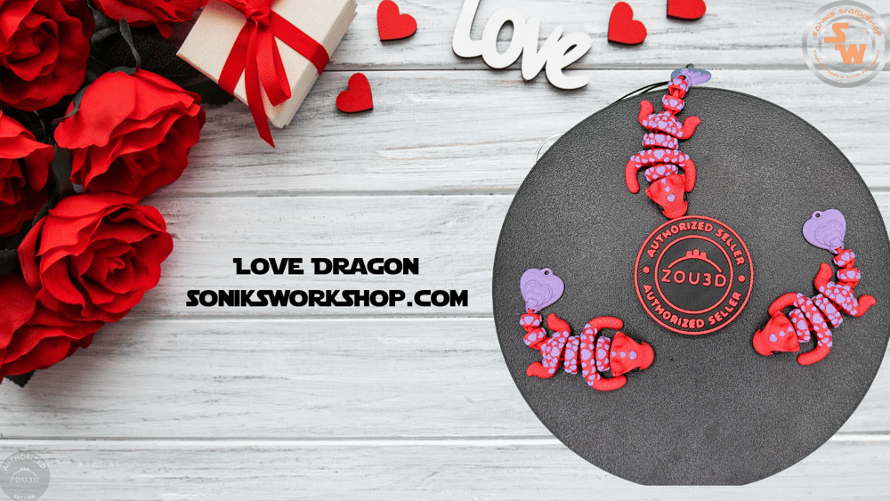 Image of Love Dragon keychain