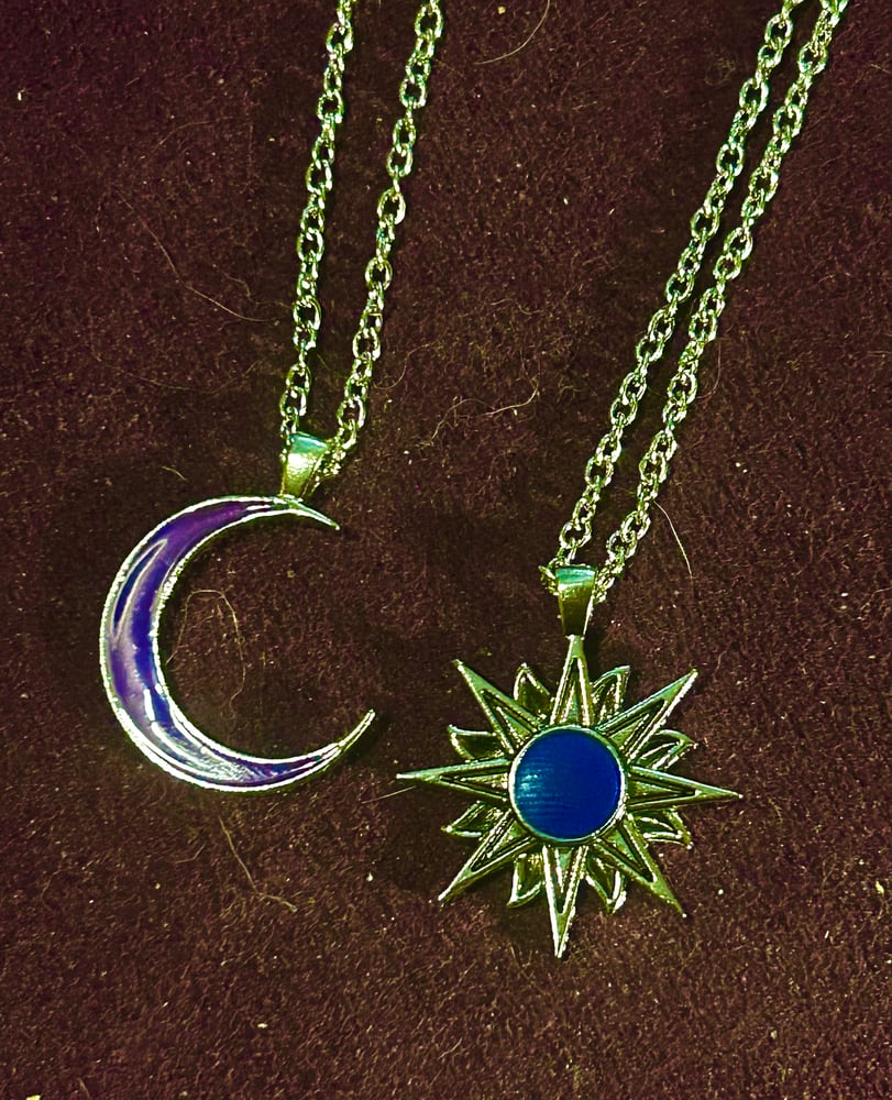 Image of Moon & Sun Charm Necklace Sets