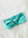 Aqua Floral Hair Tie with Free Postage 
