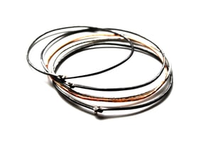 Image of Bangle bracelets mixed metal