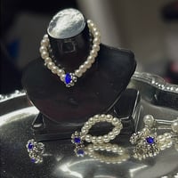 Image 1 of Mini Faux Pearl Sapphire Set (functional)