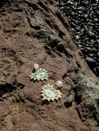 Image 2 of Green Rebecca Earrings