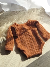 Image 2 of Baby boy bodysuit for photoshoot | Asher-1 | 0-3 months | rusty brown