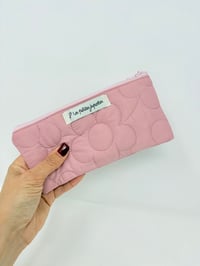 Image 1 of Pochette de transport LA SOLAIRE matelassé rose fleurs