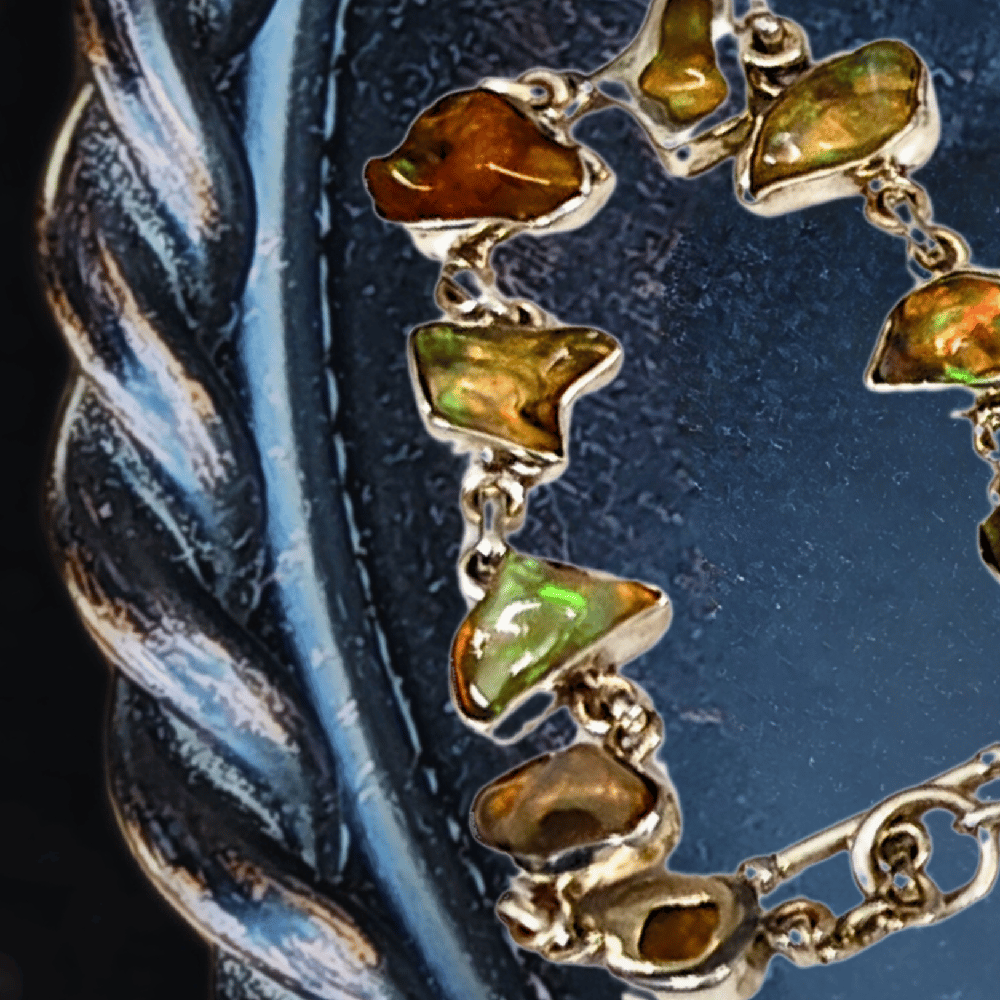 Image of Autumn Opals Bracelet - Ethiopian Opals and Sterling Silver