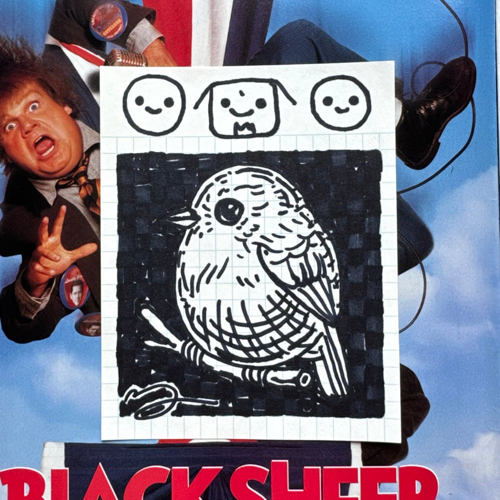 Image of Fat Bird Sharpie Sketch #120