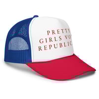Image 2 of Pretty Girls Vote Republican Red White Blue Foam trucker hat PatriotsCo