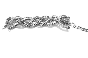 Image of Watchband Braided Cuff Bracelet in Silver