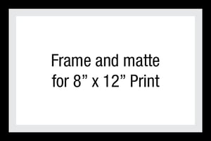 Image of Frame and matte for 8" x 12" Print