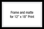 Image of Frame and matte for 12" x 18" Print