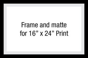 Image of Frame and matte for 16" x 24" Print