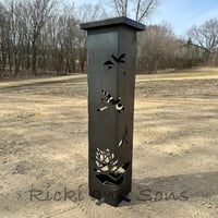 Image 3 of Garden Column - Water Lily & Dragon Flies 