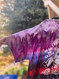 Image 2 of Large Godzilla Be Gay Do Crime Tie Dye Shirt C23