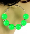 Image of Neon Resin Hoop Earrings