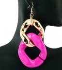 Image of Bright Colored Chain Link Earrings 