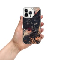 Image 22 of Beautiful Black Cat Face Splatter Painting Clear Case for iPhone®