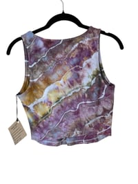 Image 6 of M Crop Fitted V Tank in Earthy Geode Ice Dye