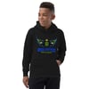 BOSSFITTED Neon Green And Blue Logo Kids Hoodie