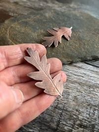 Image 3 of Copper Oak Leaf Brooch