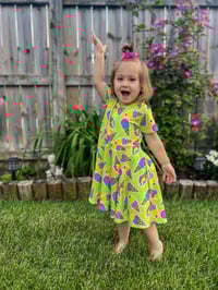 Image 1 of Electric Glow Twirl Dress