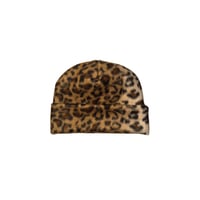 Image 2 of Fleece Leopard Beanie