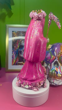 Image 2 of Pink Santa Muerte Statue