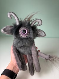 Image 4 of Happy Weighted Cyclops Monster - Dark Gray