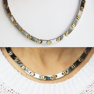 Image of Two Tone Classic Metallic Necklace