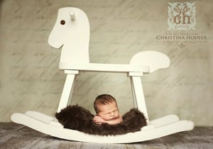 Image of Chocolate Brown Mongolian Fur Nest Photography Prop Rug Newborn Baby