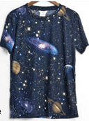 Image of Galaxy Print Cosmic Tshirt
