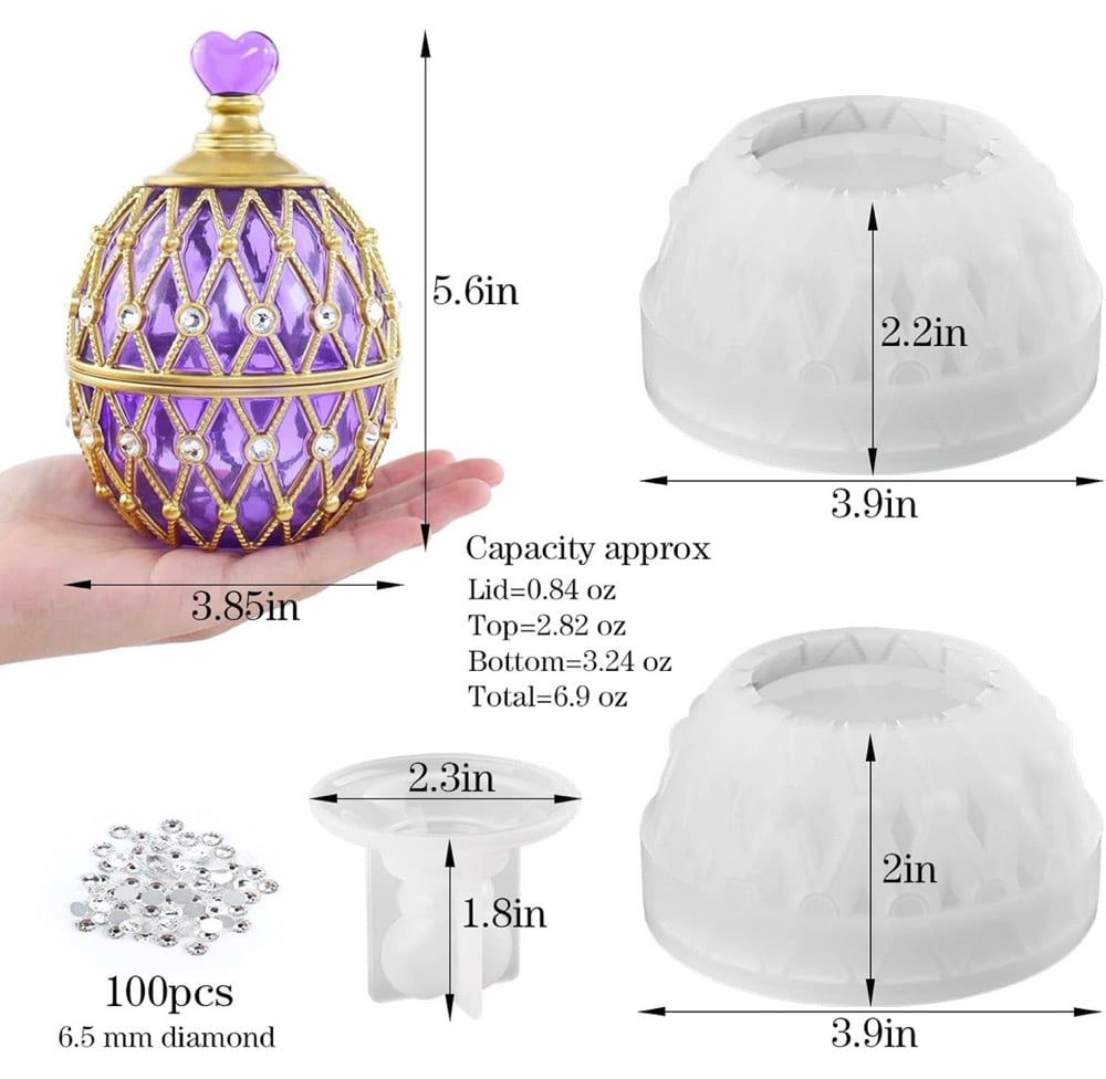 Image of Teal and Silver Blinged Jar