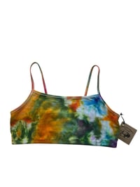 Image 3 of L/XL (40) Bralette in Bright Blooms Watercolor Ice Dye