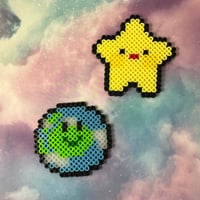 Image 2 of Kawaii Space Perler Kandi Fridge Locker Magnet