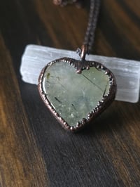 Image 5 of Prehnite Heart Necklace 