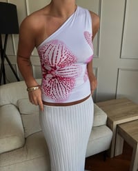 Image 1 of MATILDA TOP - ORCHID (MEDIUM PRINT)