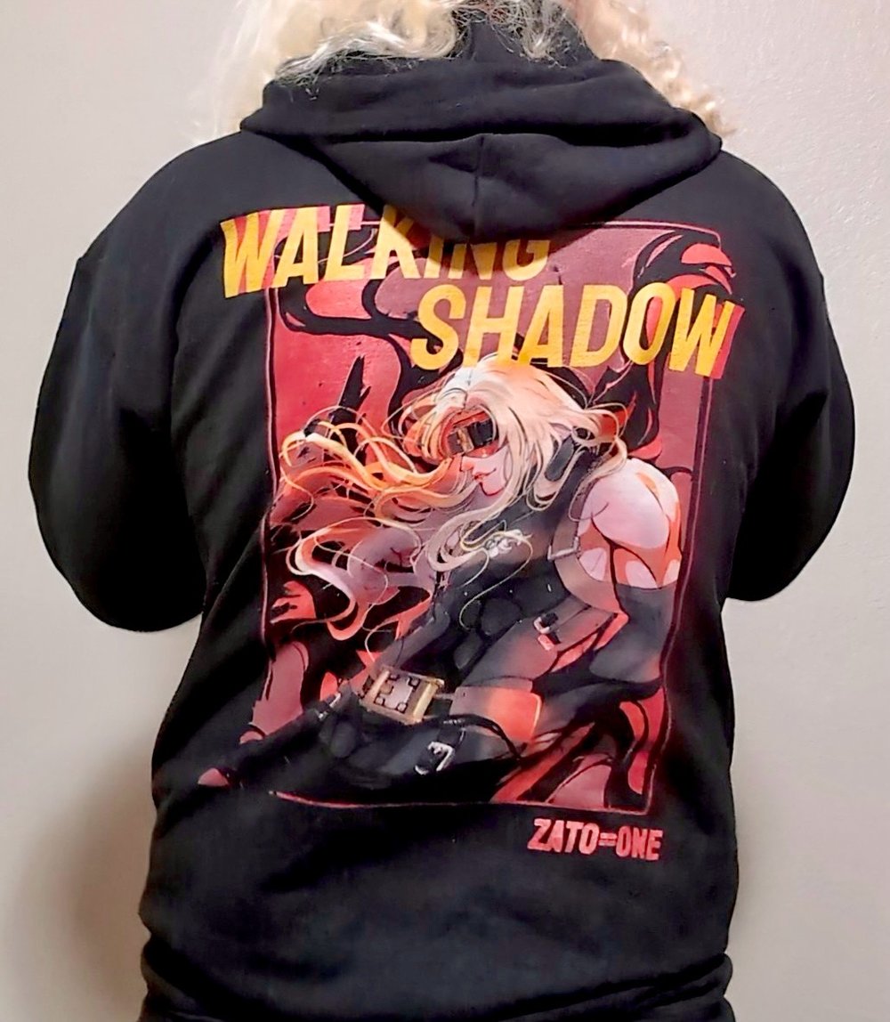 walking shadow zip-up hoodie