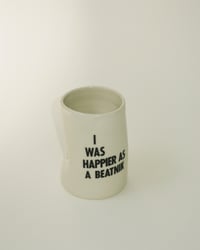 Image 1 of “I WAS HAPPIER AS A BEATNIK” crush cup ✶ Tall version