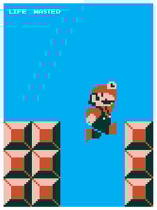 Image of Life Wasted Super Mario Bros. poster