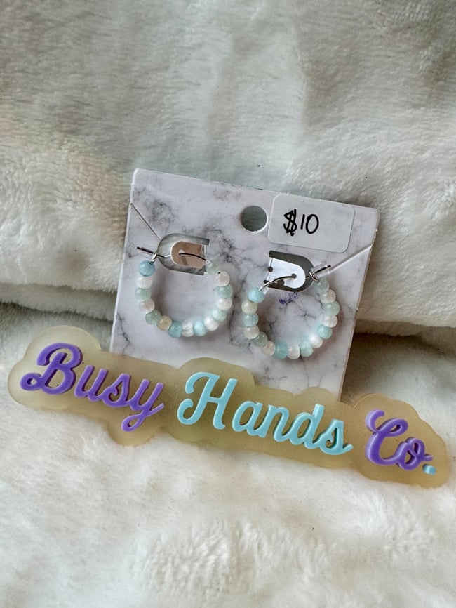 Beaded Hoop Earrings