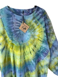 Image 5 of XXL Unisex Adult Soft Long Sleeve Tee in Sublime Spiral Ice Dye