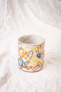 Image 1 of Hearts collection coloured beaker/utensil holder
